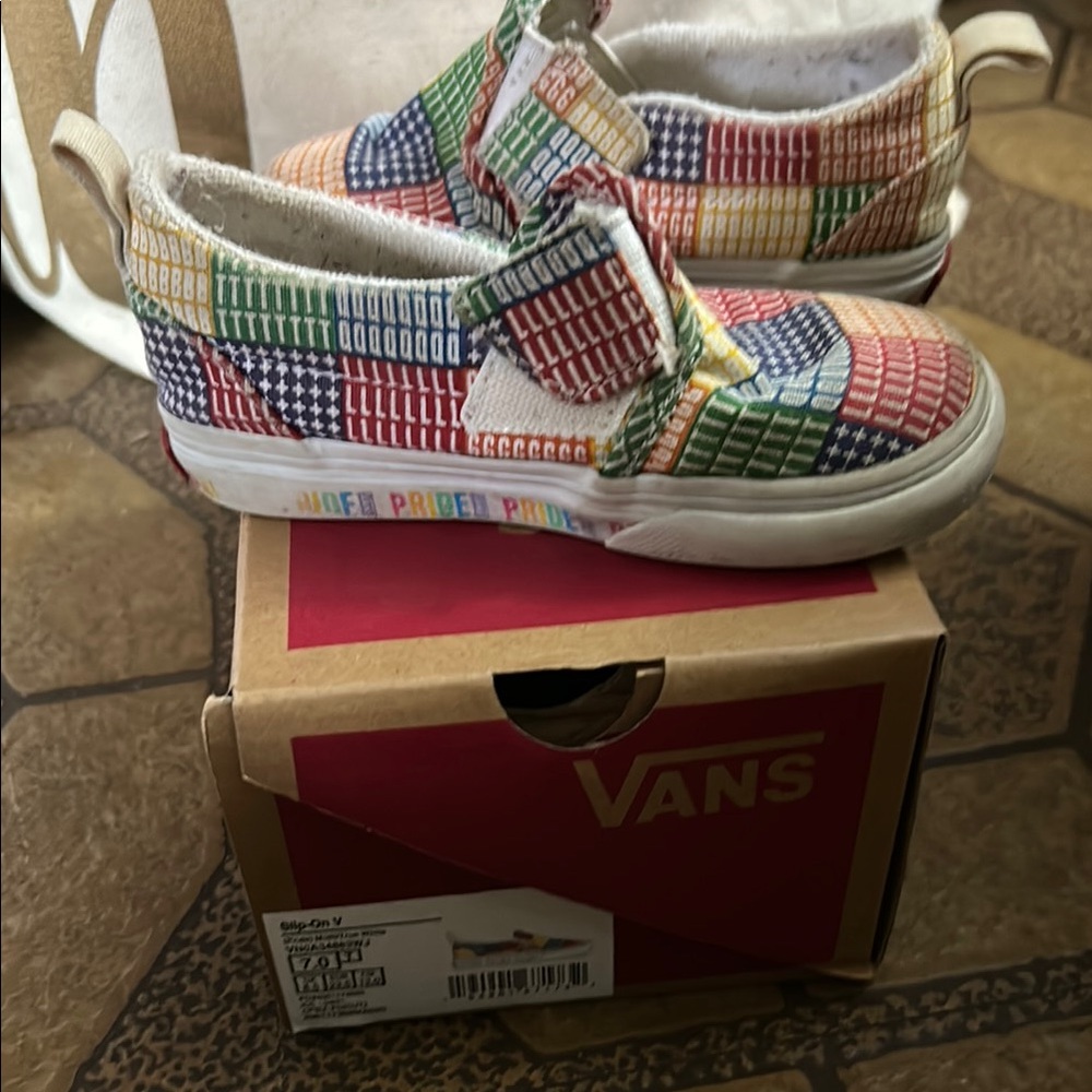 Vans Kids Multicolor Slip-On Shoes